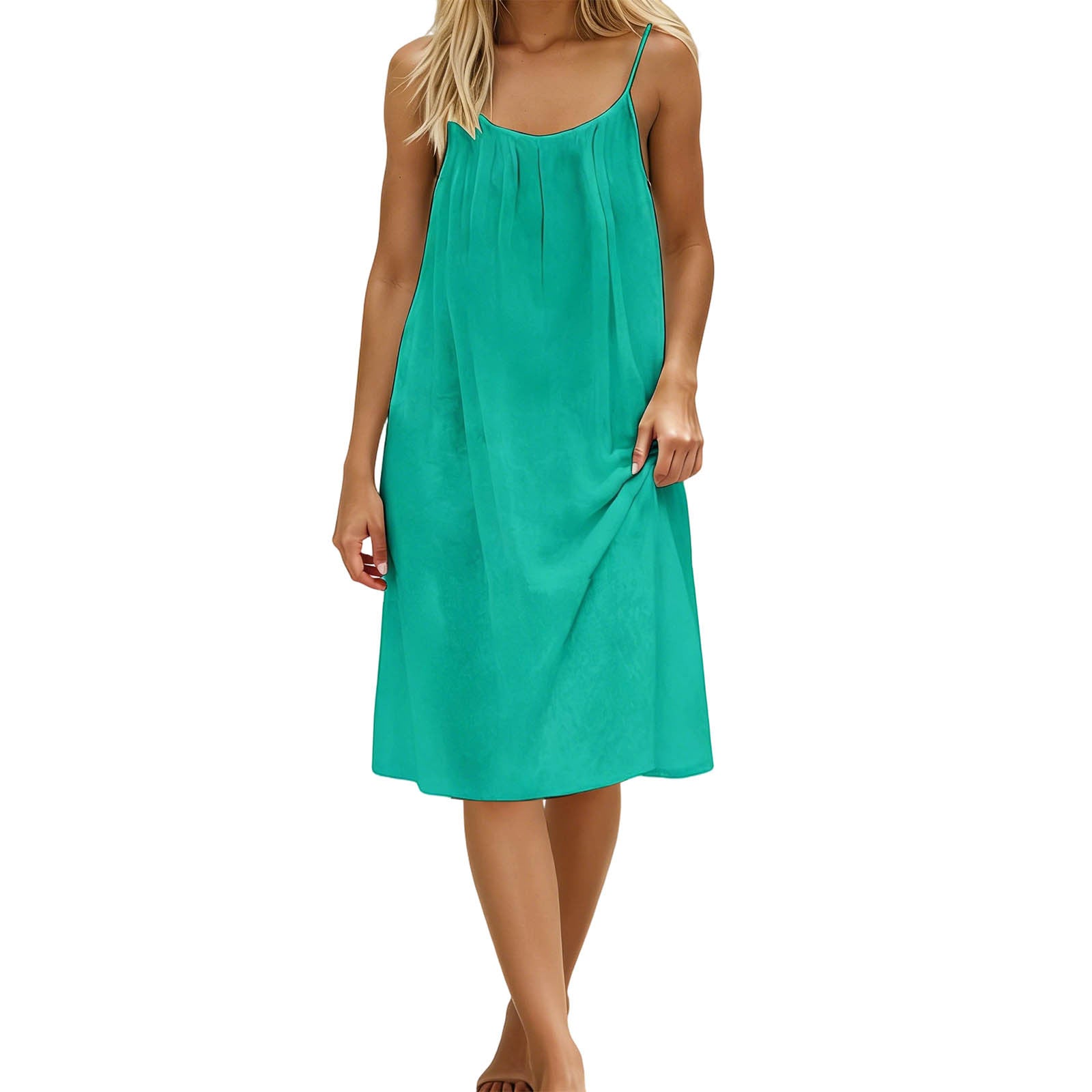 Vestido de lino y seda de hielo para mujer, tallas grandes, moda