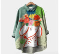 Long-sleeve Pullover Shirt With Digital Animal Print