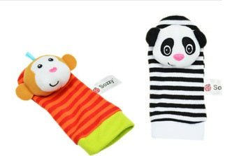 Juguete para bebé, calcetines suaves, campanillas 