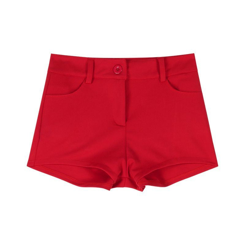 Womens White Tight Casual Ultra-Short Shorts