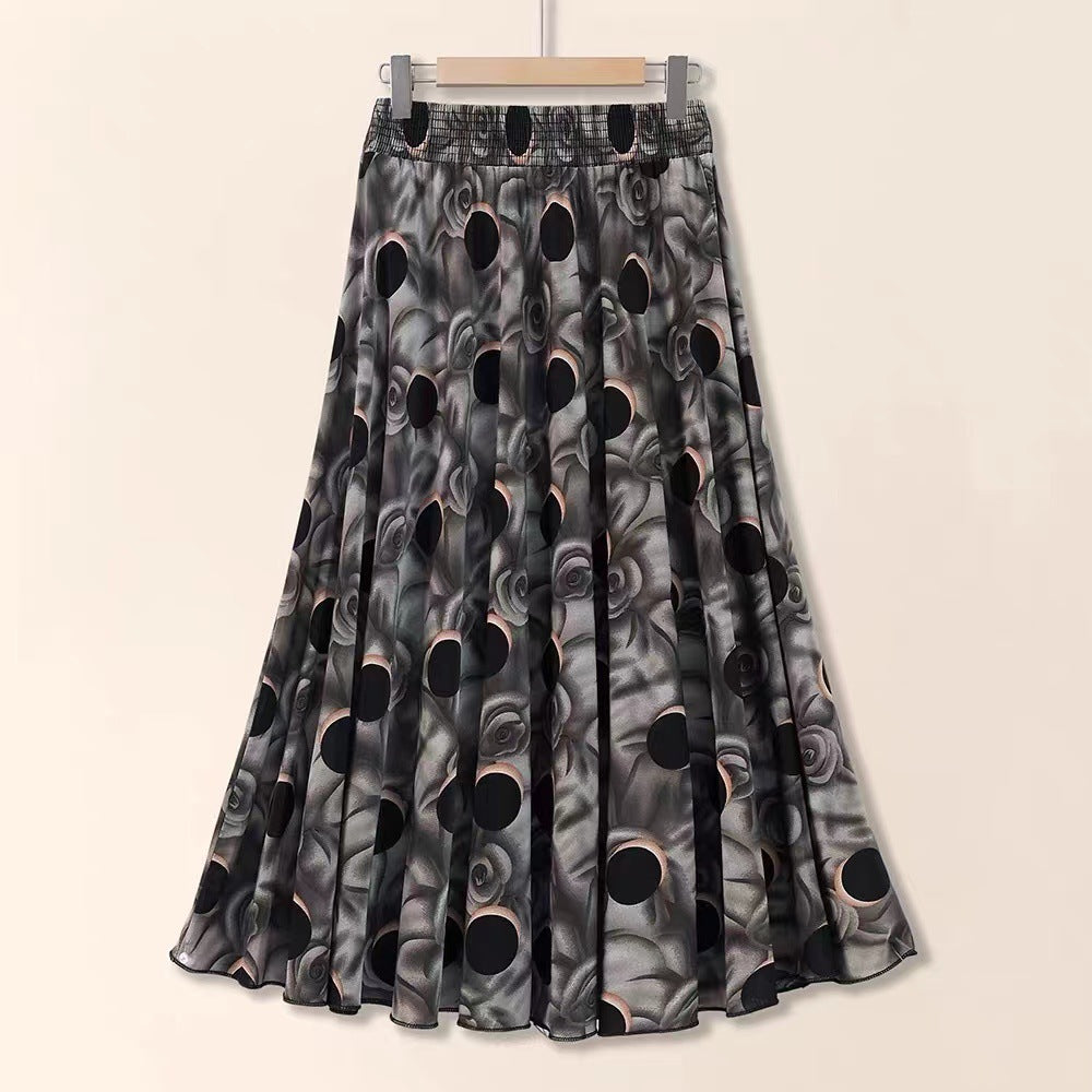 Vestido midi floral plisado adelgazante