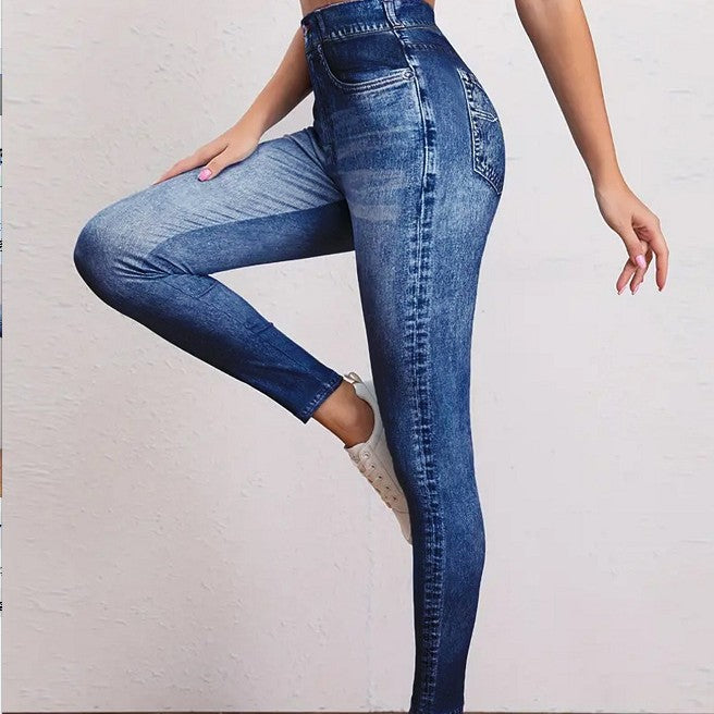 Retro High Elastic Tights Hip Lifting Yoga Trousers