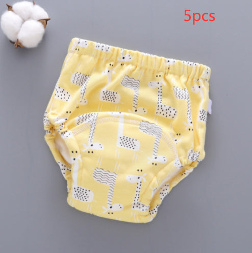 Pantalones de entrenamiento para bebé, lavables, de gasa de 6 capas, para cubrir pañales