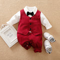 Mono de caballero para bebé niño Ropa de otoño para bebé