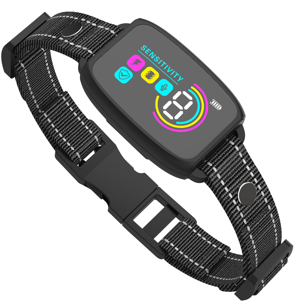 Collar inteligente automático antiladridos para perros, recargable, con pantalla digital HD, resistente al agua IP67, ideal para mascotas.