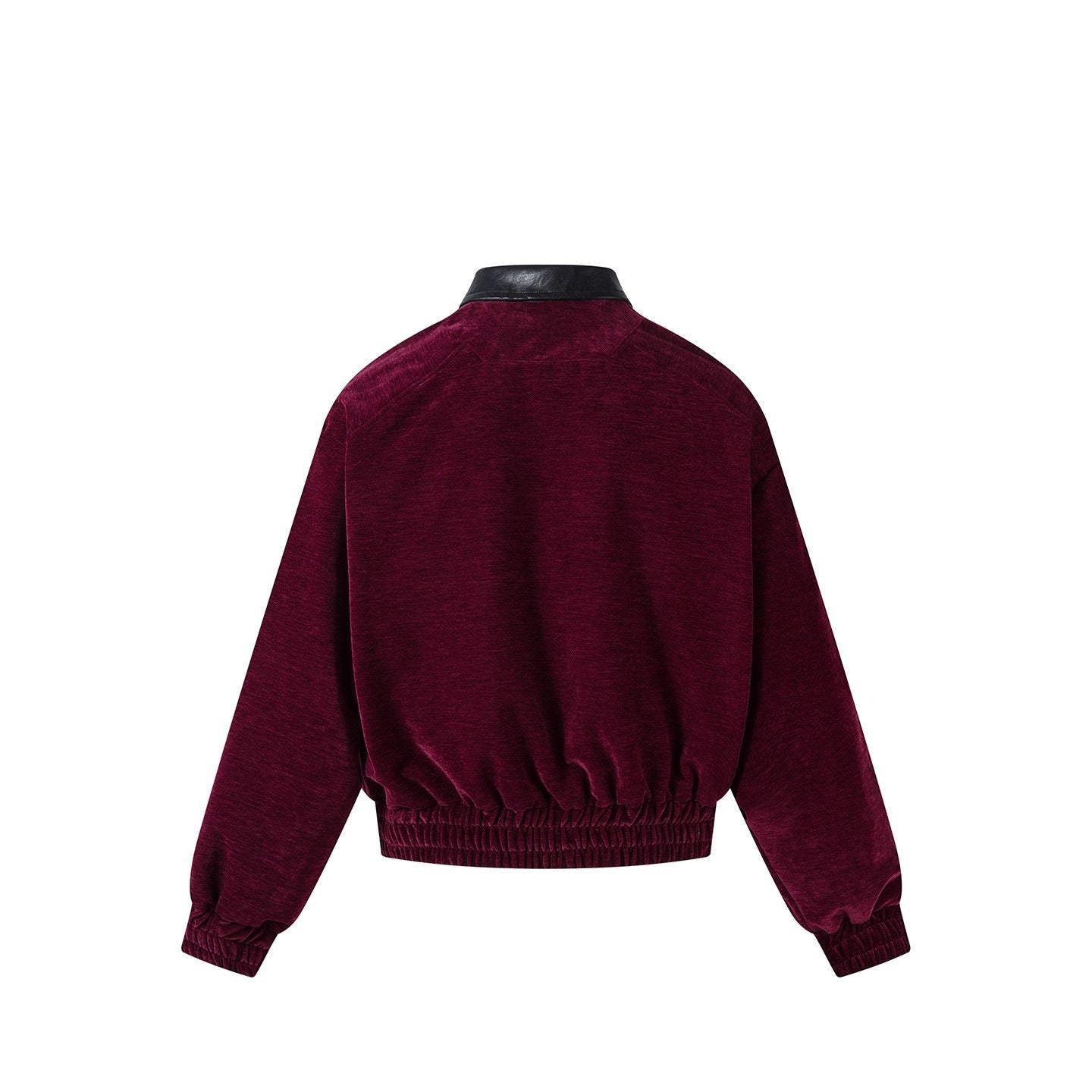 Rivet Contrast-Fabric Suede Patchwork Lapel Jacket