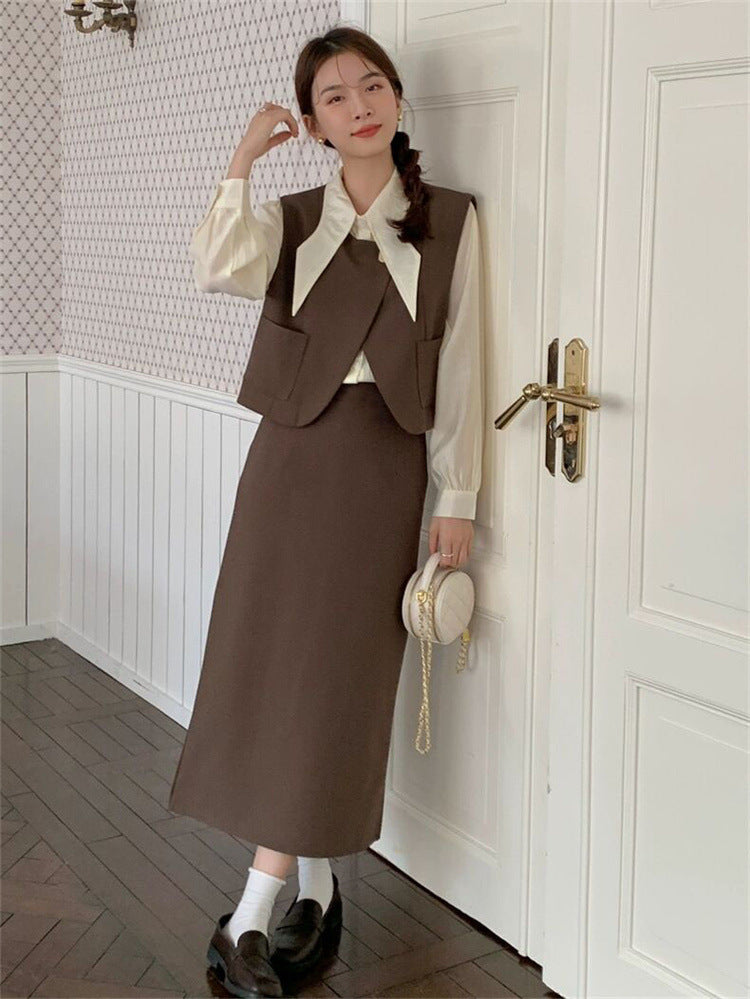 Split Sheath Skirt Mid-length Straight Skirt For Women