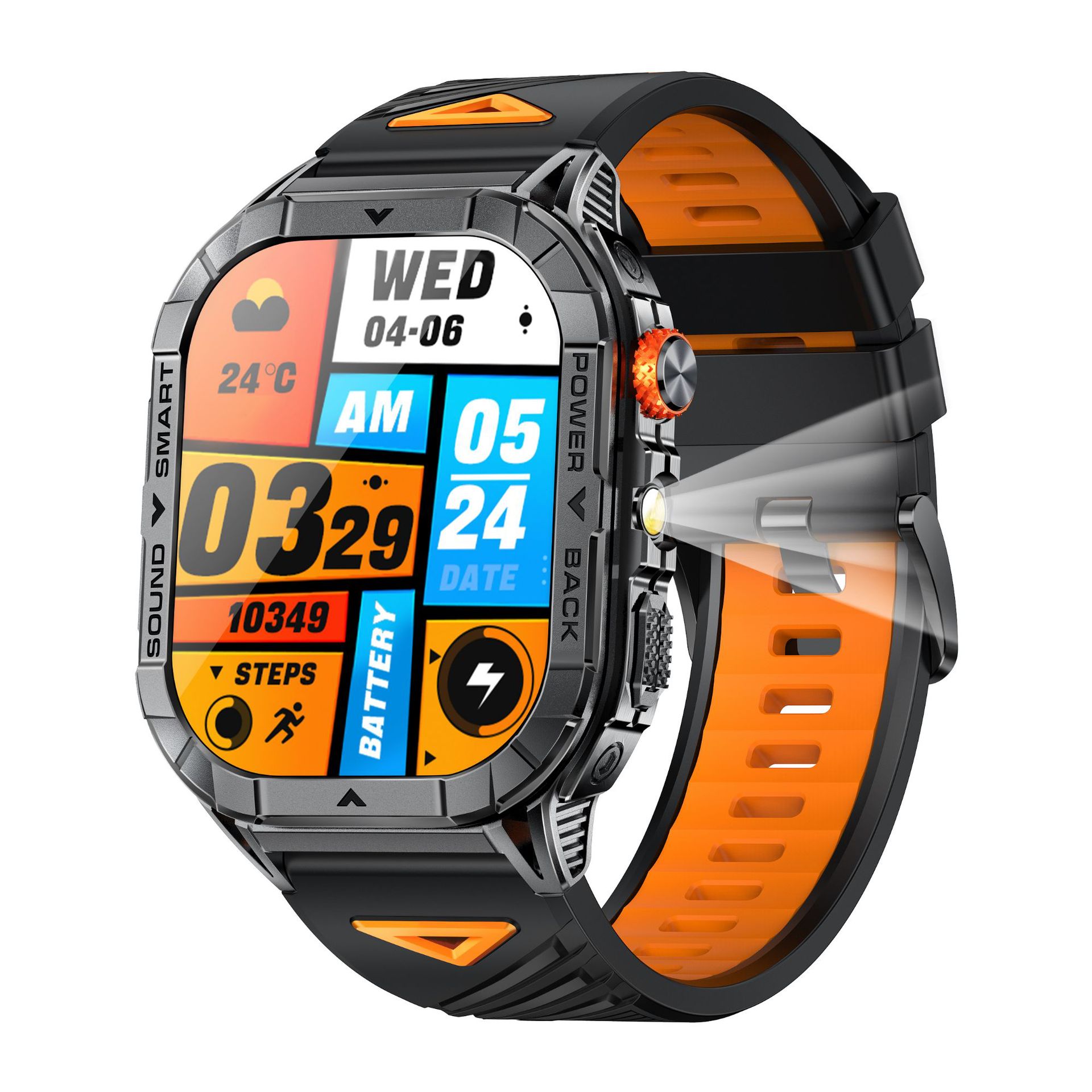 Reloj inteligente K70A con monitorización de frecuencia cardíaca y llamadas Bluetooth