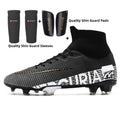 Zapatillas de fútbol de caña alta para hombre y mujer, con clavos rotos, tacos cortos AG, clavos largos TF, zapatillas de entrenamiento deportivas