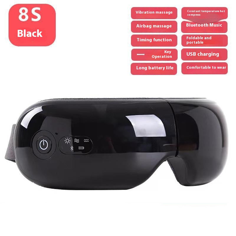 Protector ocular inteligente con música y Bluetooth, compresa caliente, masajeador ocular con vibración