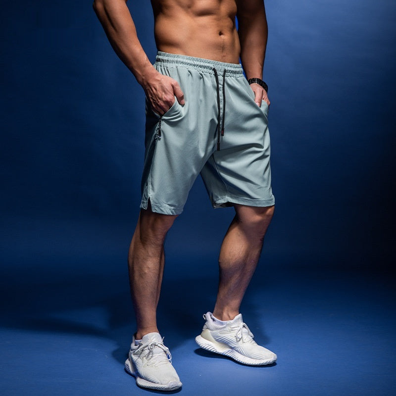 Pantalones cortos deportivos y de fitness informales, holgados, de secado rápido y transpirables para hombre