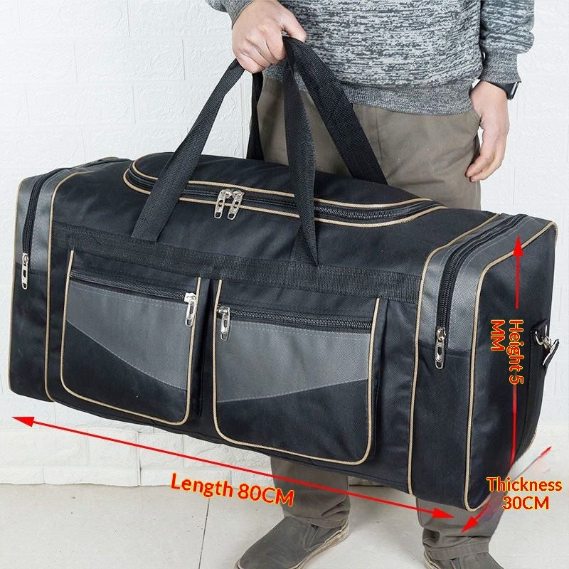 Bolso de mano portátil, sencillo y de gran capacidad para hombre