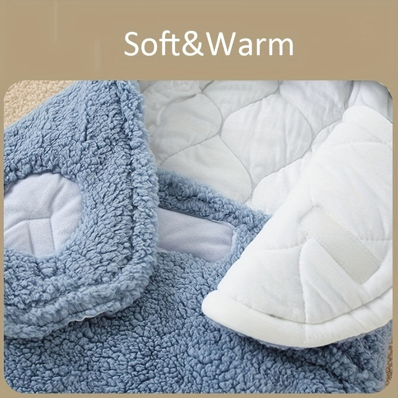 Saco de dormir supersuave para bebé, manta de forro polar esponjoso para recién nacidos, manta envolvente unisex para bebés recién nacidos, niños y niñas, con protección y soporte para la cabeza, saco de dormir portátil.