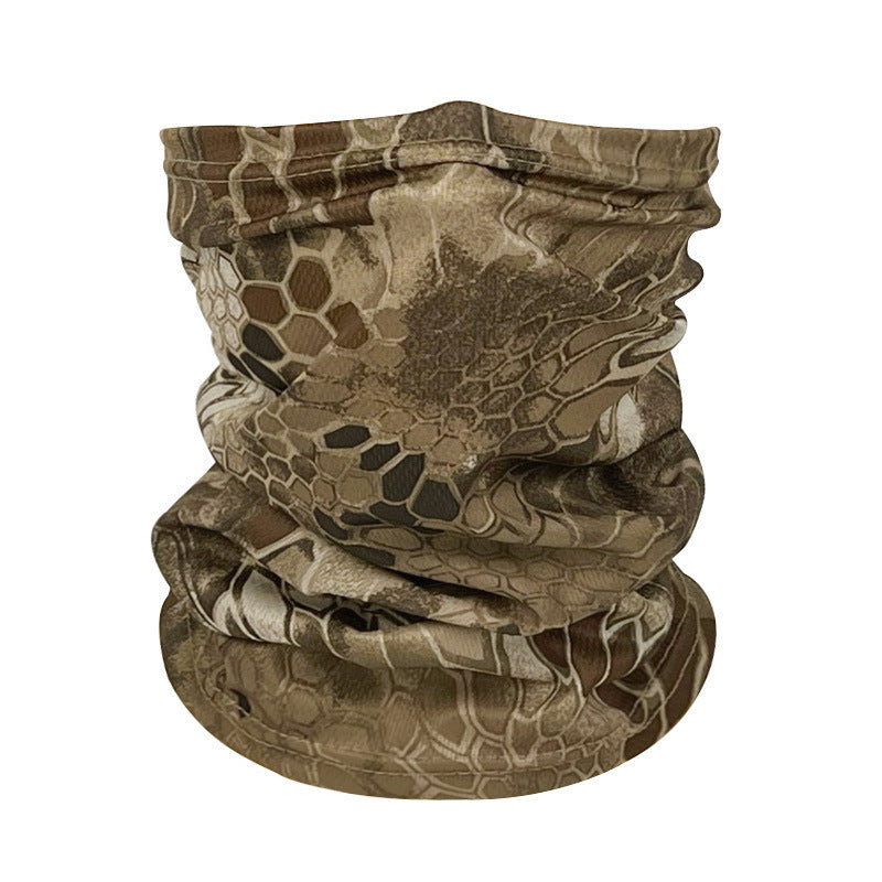 Polaina de cuello transpirable todo en uno con protección solar, perfecta para uso en exteriores.