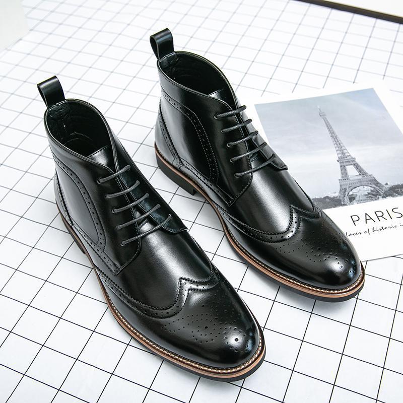 Botas de invierno de goma marrón para hombre