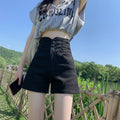 Shorts vaqueros retro de cintura alta para mujer