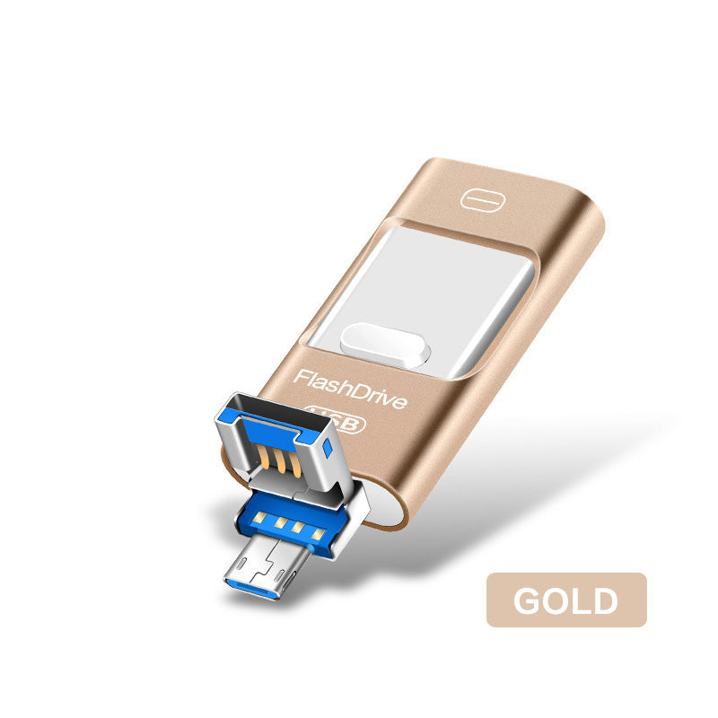 Unidad USB universal tres en uno para teléfono móvil y ordenador