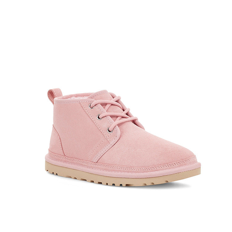 Botas de nieve de invierno para exteriores, nuevas botas de algodón y piel cálidas para hombre.