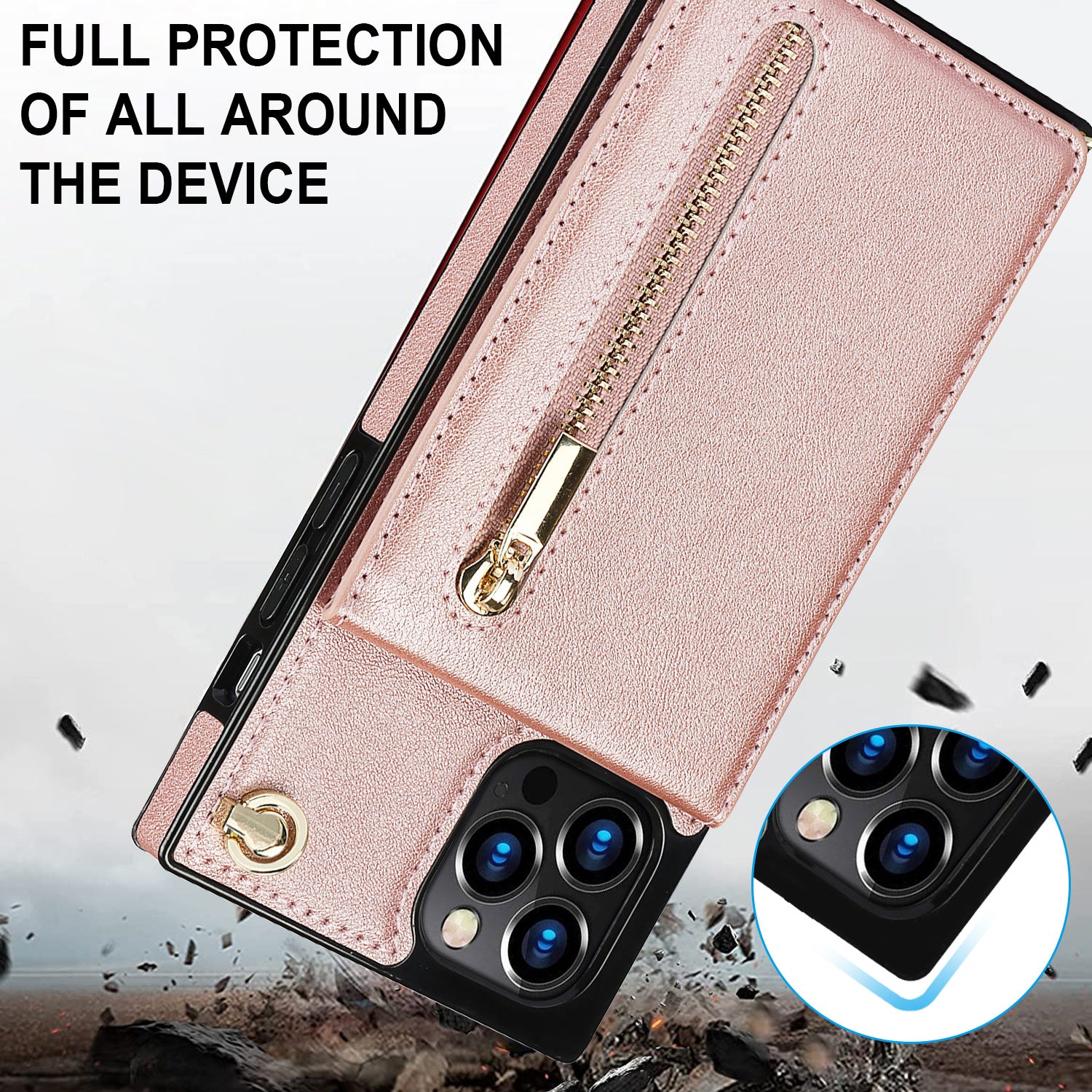 Funda de cuero para teléfono móvil, funda protectora para mensajero