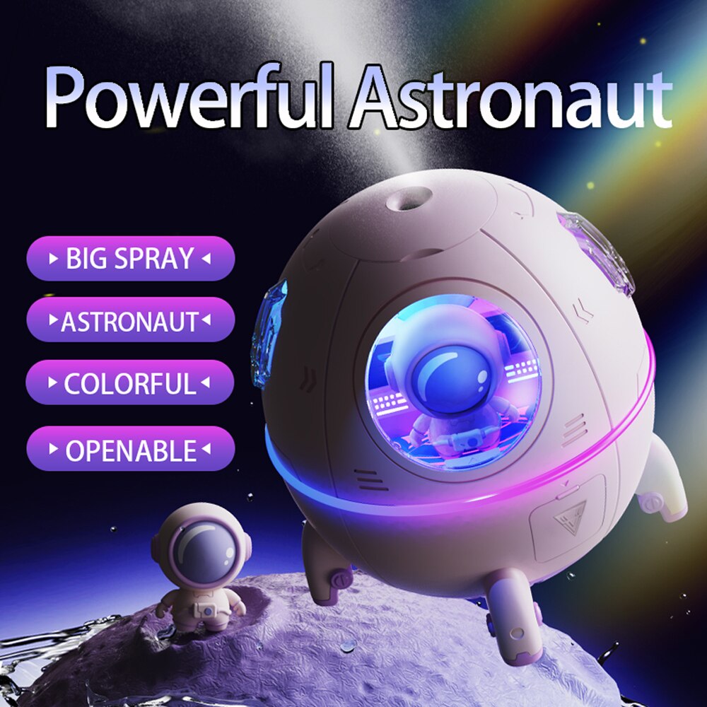 Portable Humidifier Desktop USB Astronaut Space Air Humidifier Diffuser With Colorful Led Light Christmas Gift