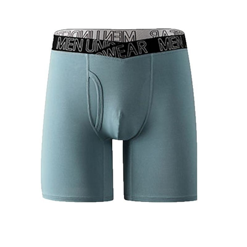 Calzoncillos bóxer transpirables para hombre, con forma de V, de longitud extendida, para correr y hacer ejercicio.