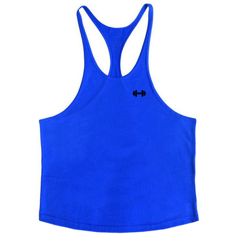 Camiseta de tirantes transpirable y holgada para hombre, ideal para entrenamientos y fitness en verano.