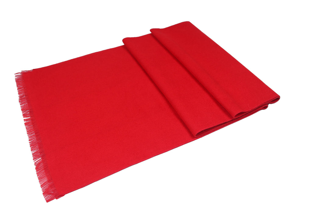 Men's Solid Color Double-sided Velvet Tassel Scarf